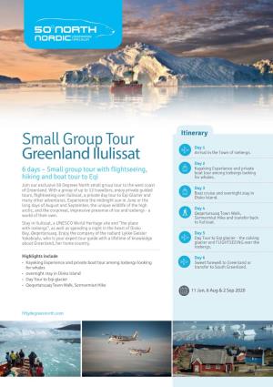 Small Group Tour Greenland Ilulissat