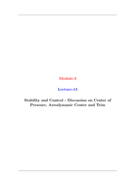 Module-3 Lecture-13 Stability and Control