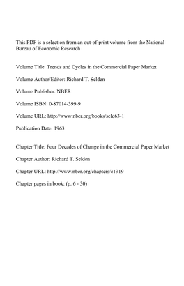 Four Decades of Change in the Commercial Paper Market