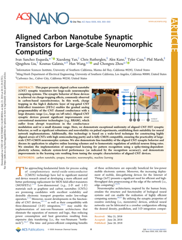 Aligned Carbon Nanotube Synaptic Transistors for Large-Scale