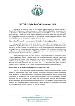 NAVALIS Saint John's Celebrations 2018