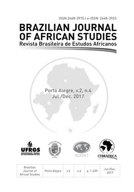 BRAZILIAN JOURNAL of AFRICAN STUDIES Revista Brasileira De Estudos Africanos