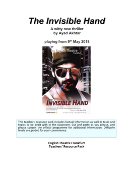 The Invisible Hand a Witty New Thriller by Ayad Akhtar