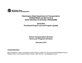 PEDESTRIAN and BICYCLE & SAFE ROUTES to SCHOOL