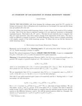 An Overview of Localization in Stable Homotopy Theory