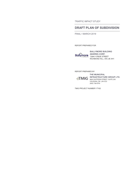 Draft Plan of Subdivision