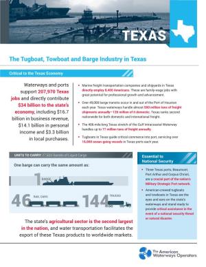 The Tugboat, Towboat and Barge Industry in Texas