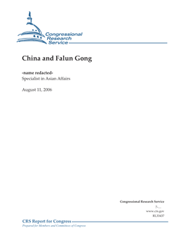 China and Falun Gong