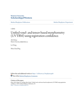 And Tensor-Based Morphometry (UVTBM) Using Registration Confidence