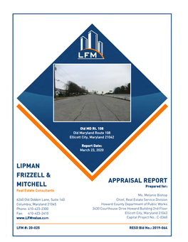 Appraisal Report Lipman Frizzell & Mitchell