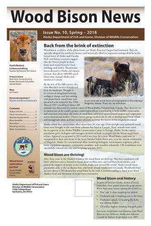 Wood Bison News Issue No