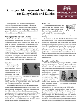Arthropod Management Guidelines for Dairy Cattle and Daries