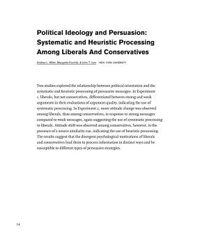 Political Ideology and Persuasion