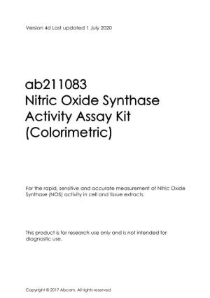 Ab211083 Nitric Oxide Synthase Activity Assay Kit (Colorimetric)