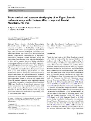 Facies Analysis and Sequence Stratigraphy of an Upper Jurassic Carbonate Ramp in the Eastern Alborz Range and Binalud Mountains, NE Iran