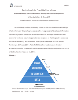 Can the Knowledge Pyramid Be Used to Focus Business Design on Transformation Through Persona Development?