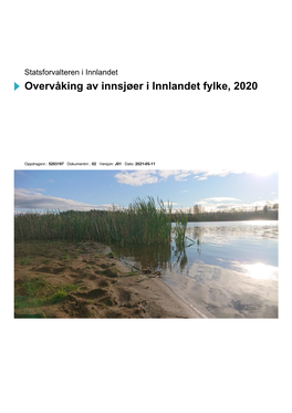 SF Innlandet 2020, Rapport Innsjøer.Pdf