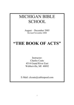 Michigan Bible School “The
