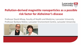 Pollution-Derived Magnetite Nanoparticles As a Possible Risk Factor for Alzheimer's Disease