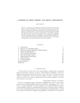 A Primer on Sheaf Theory and Sheaf Cohomology