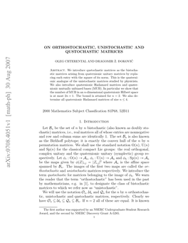 On Orthostochastic, Unistochastic and Qustochastic Matrices