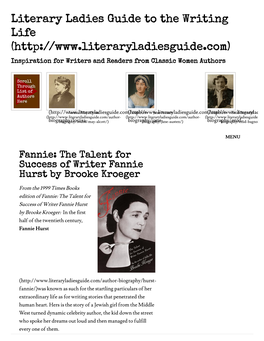 Literary Ladies Guide to the Writing Life ( Inspiration for Writers and Readers from Classic Women Authors