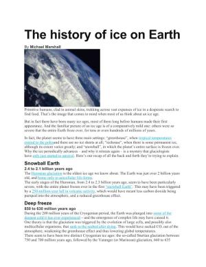 The History of Ice on Earth by Michael Marshall
