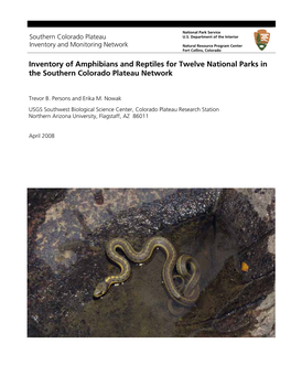 Inventory of Amphibians and Reptiles for Twelve National Parks in the Southern Colorado Plateau Network