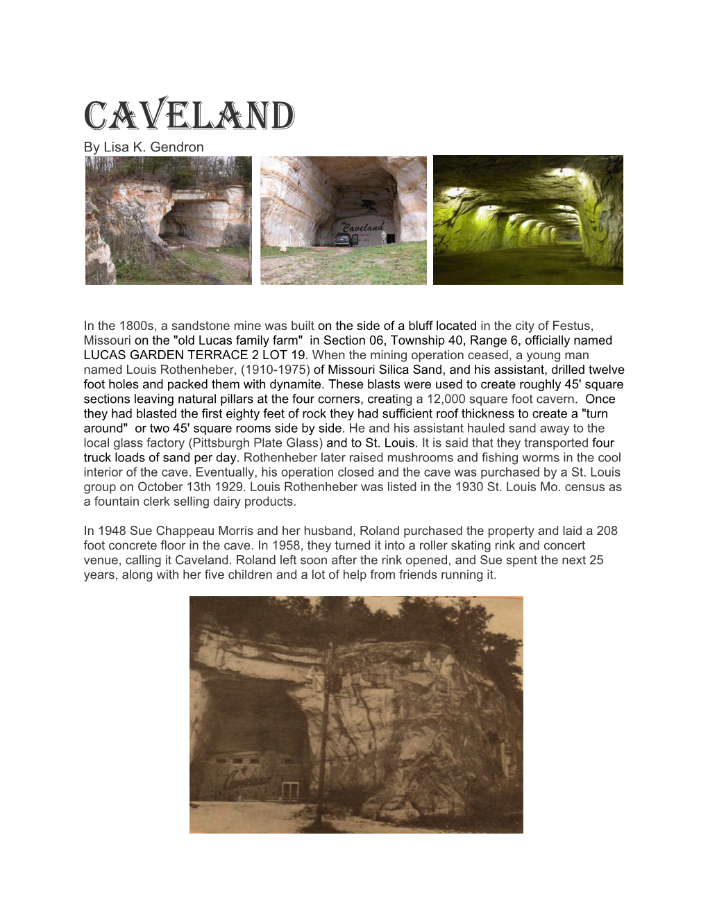 CAVELAND by Lisa K