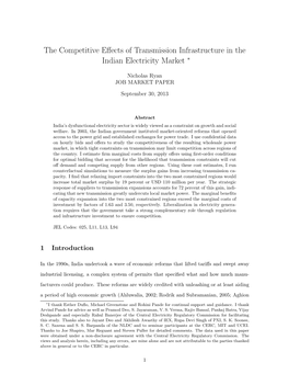 The Competitive Effects of Transmission Infrastructure in The