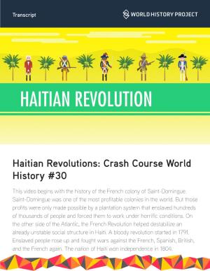 Haitian Revolutions: Crash Course World History #30