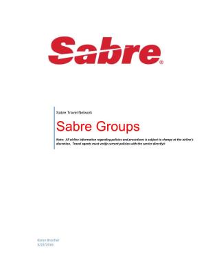 Sabre Groups