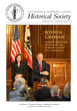 Joshua Groban NEWEST ASSOCIATE JUSTICE of the SUPREME COURT of CALIFORNIA