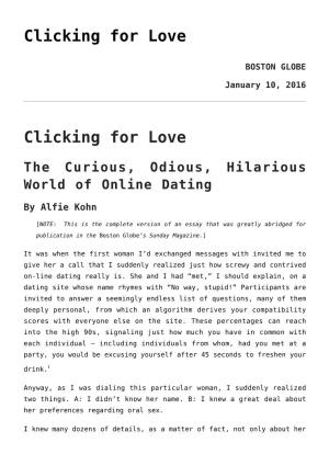 Clicking for Love