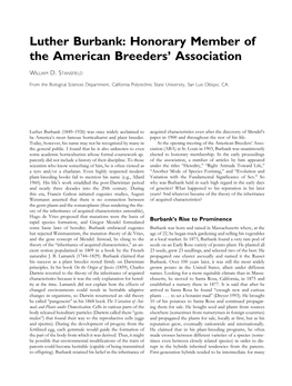 Honorary Member of the American Breeders’ Association