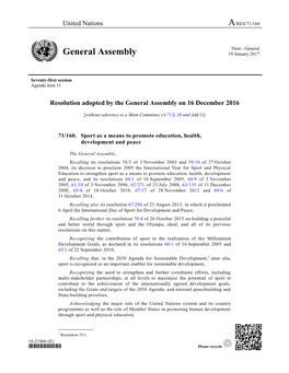 General Assembly 19 January 2017