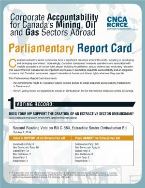 Parliamentary Report Card