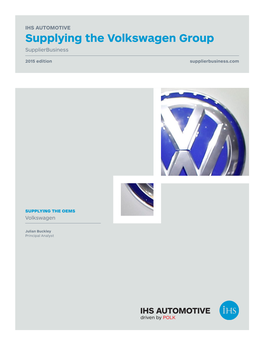 Supplying the Volkswagen Group Supplierbusiness