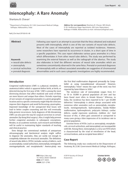 Iniencephaly: a Rare Anomaly