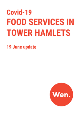 Covid-19 FOOD SERVICES in TOWER HAMLETS