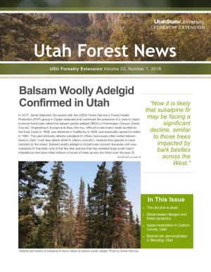 Utah Forest News Winter 2018
