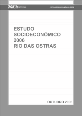 Estudo Socioeconômico 2006 Rio Das Ostras