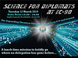 Science for Diplomats at EC-90 Expanding Chemical Universe