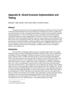 Appendix N—Grand Inversion Implementation and Testing