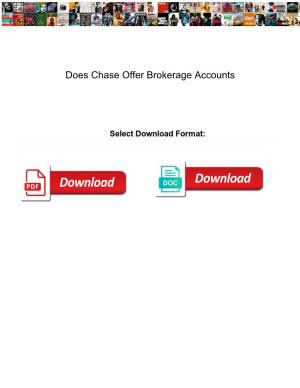 Does Chase Offer Brokerage Accounts