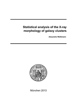 Statistical Analysis of the X-Ray Morphology of Galaxy Clusters