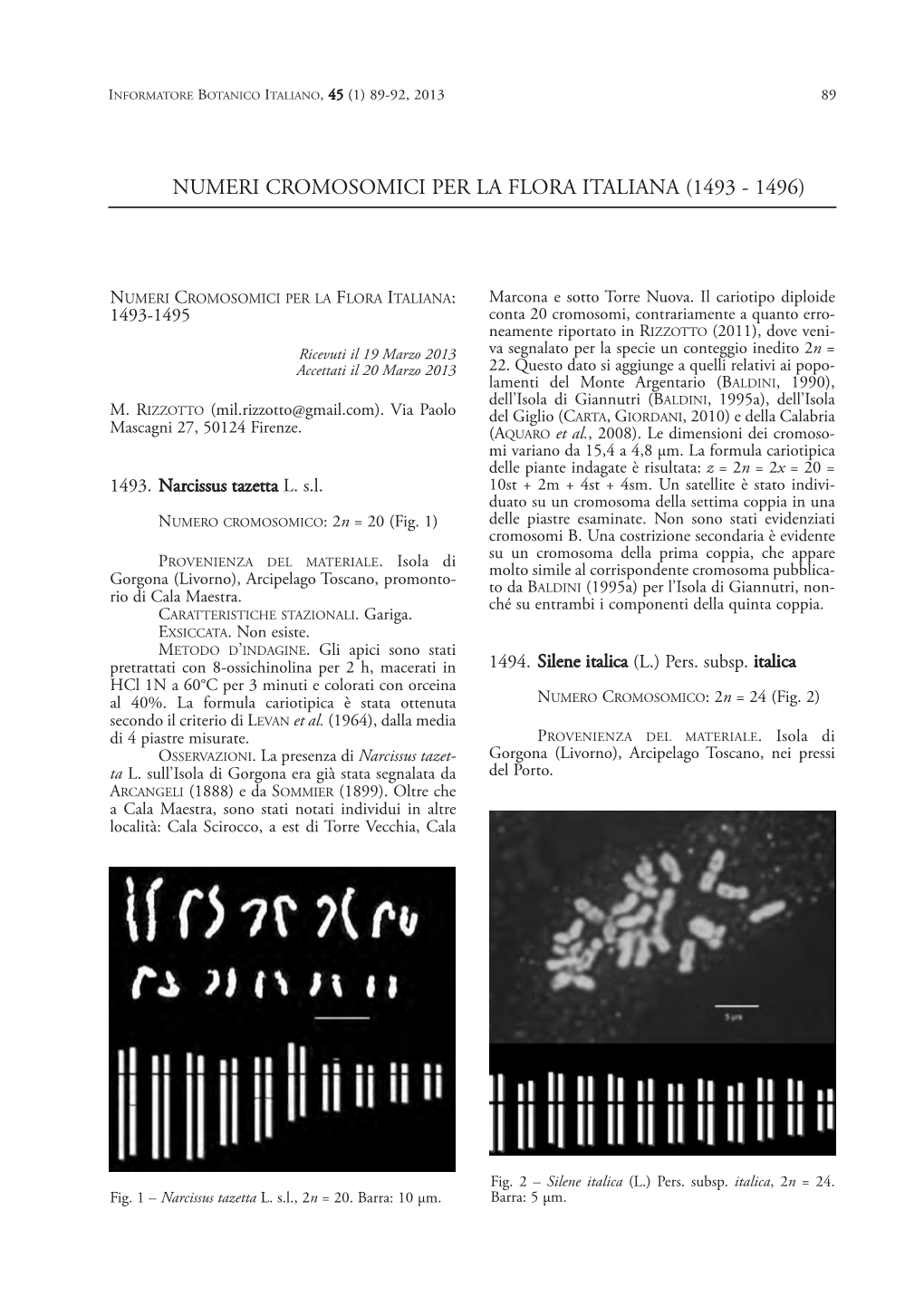 Informatore Botanico Italiano N. 41 (1), 2009