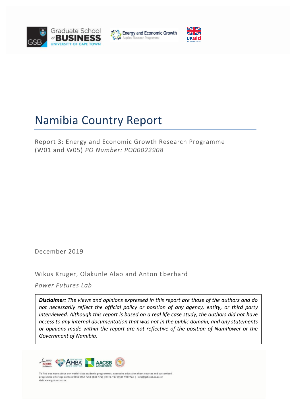 Namibia Country Report