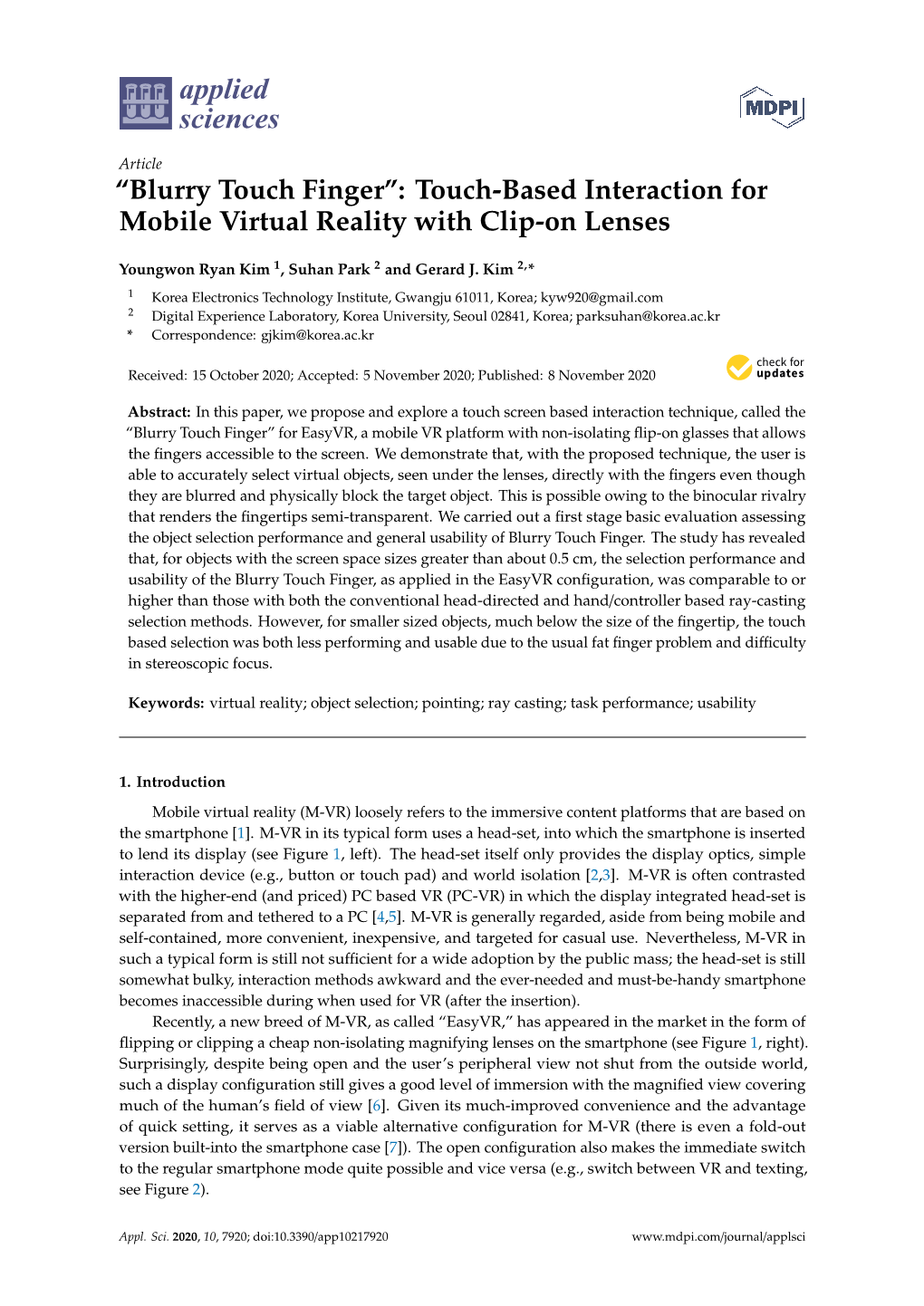 Touch-Based Interaction for Mobile Virtual Reality with Clip-On Lenses