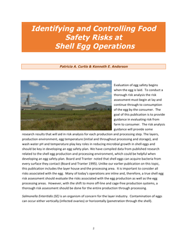 Identifying and Controlling Food Safety Risks at Shell Egg Operations